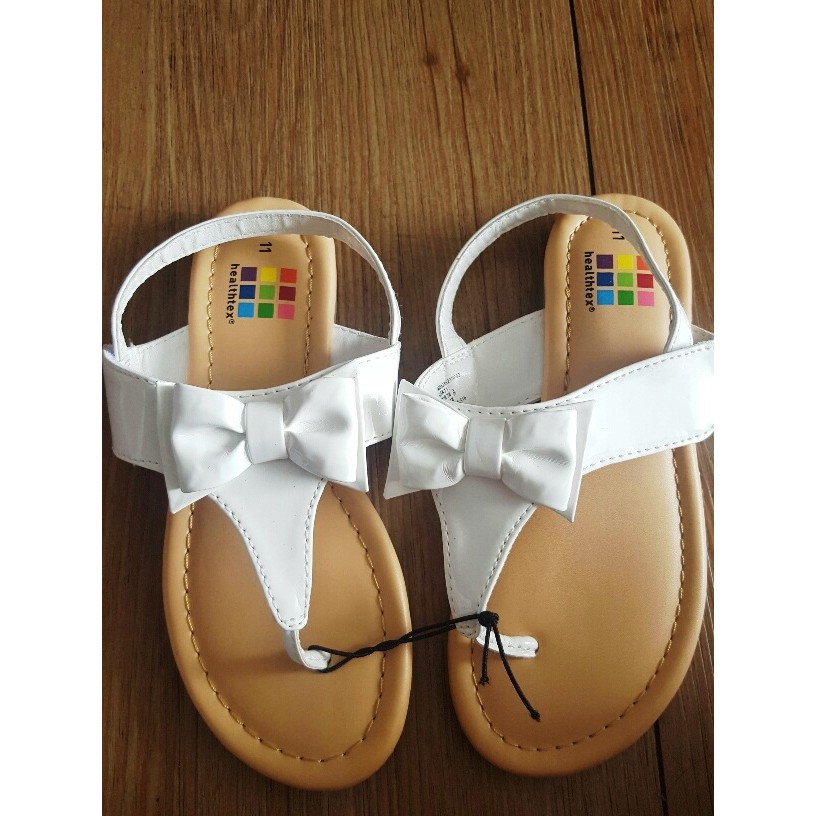 GIÀY SANDAL KẸP CHO  BÉ NƠ TRẮNG NHẬP MỸ SIZE 11= CHIỀU DÀI CHÂN 17CM = SIZE 28 VN  TỪ MỸ