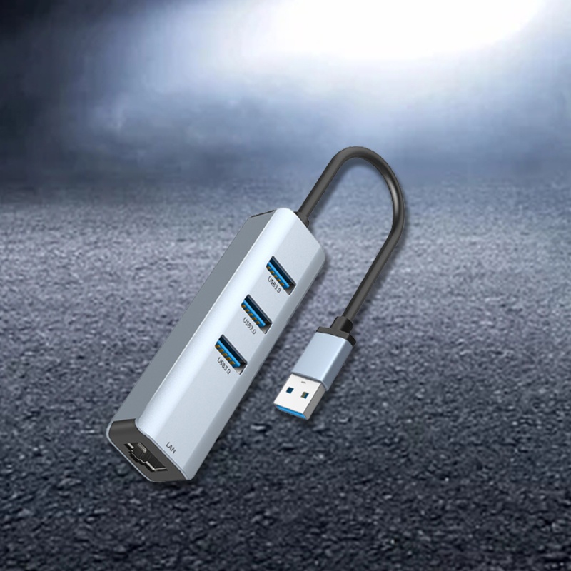 Bộ Chia 3 Cổng Usb 3.0 Sang Rj45 Cho Notebook / Máy Tính Bảng / Thẻ Mạng