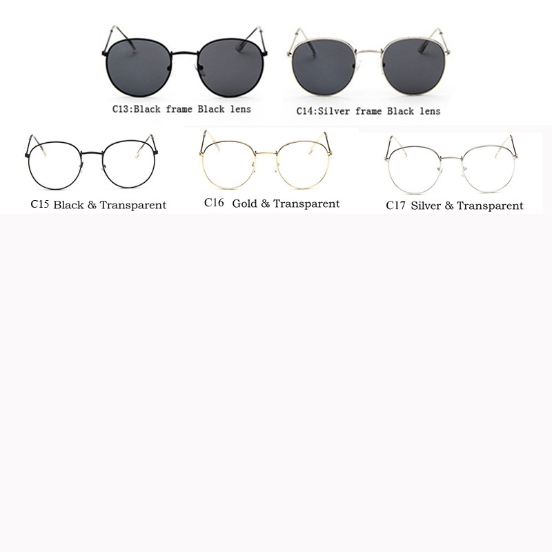Kính mát gọng tròn tráng gương thời trang cho nữ