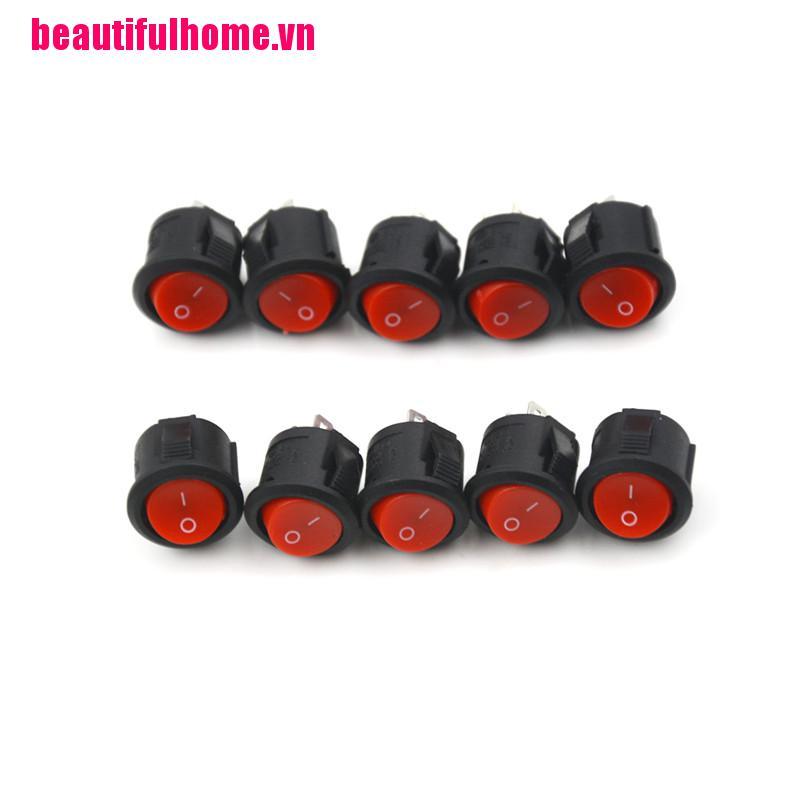 Bộ 10 Công Tắc On-Off 2 Pin Tròn 16mm 3a /