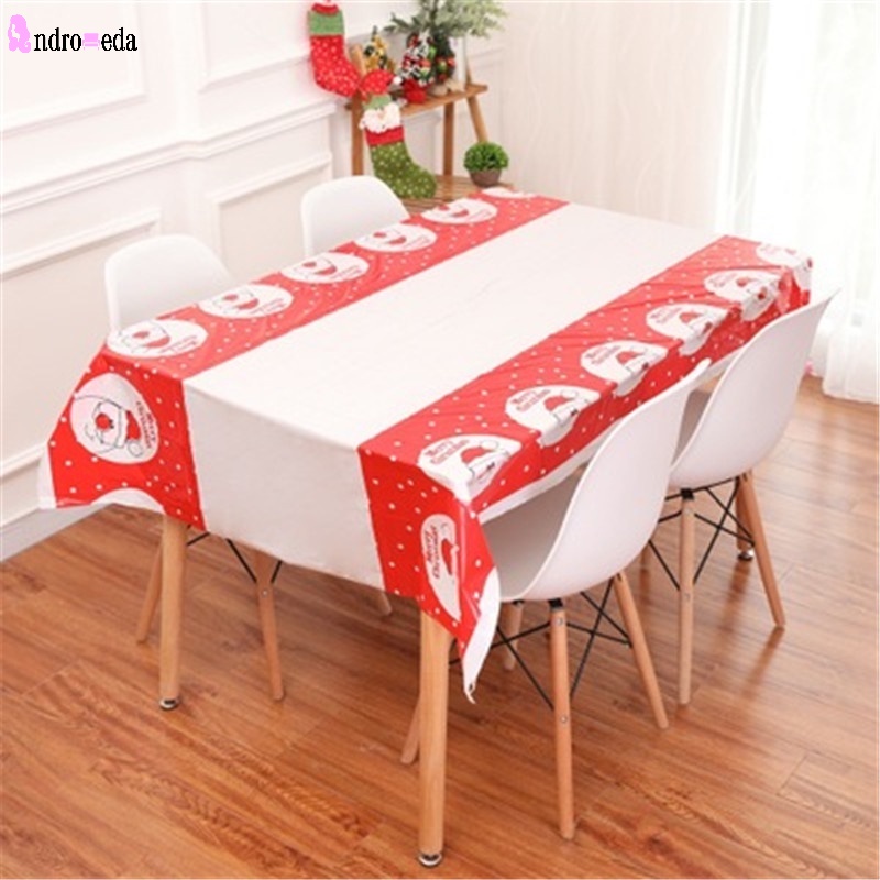 Khăn Trải Bàn Dùng Một Lần Chống Thấm Nước Kích Thước 110x180cm In Họa Tiết Giáng Sinh