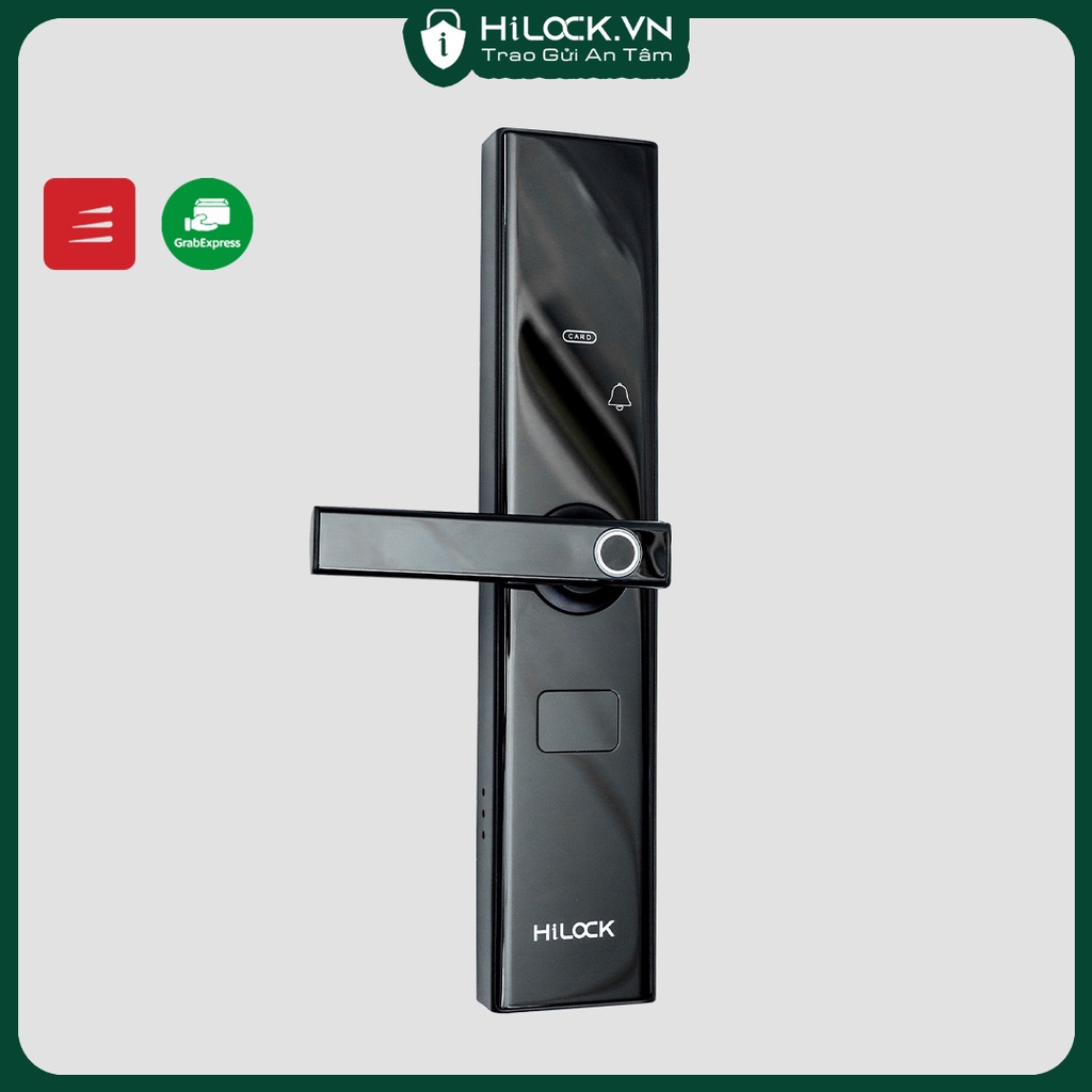 KHOÁ CỬA VÂN TAY SMART Hilock HL01B siêu nhạy 0,25s, thẻ từ, chia cơ, mật khẩu. hilock