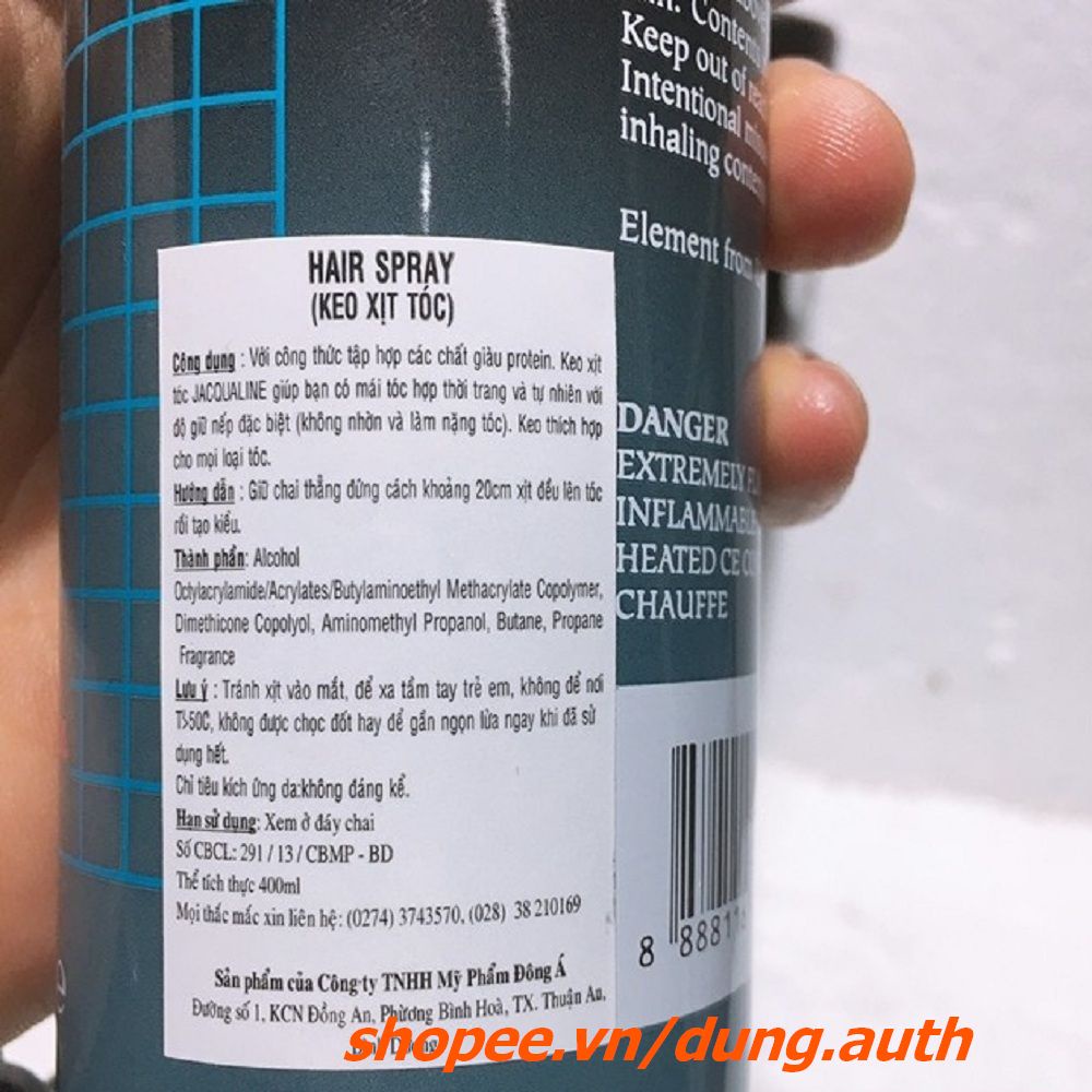 Keo Xịt Tạo Kiểu Tóc Jacqualine Hair Spray Chính Hãng
