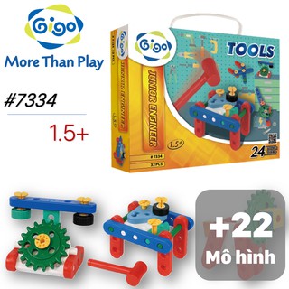 Hộp Gigo Toys Xếp hình mầm non 24 chủ đề 32 chi tiết nhiều màu 7334