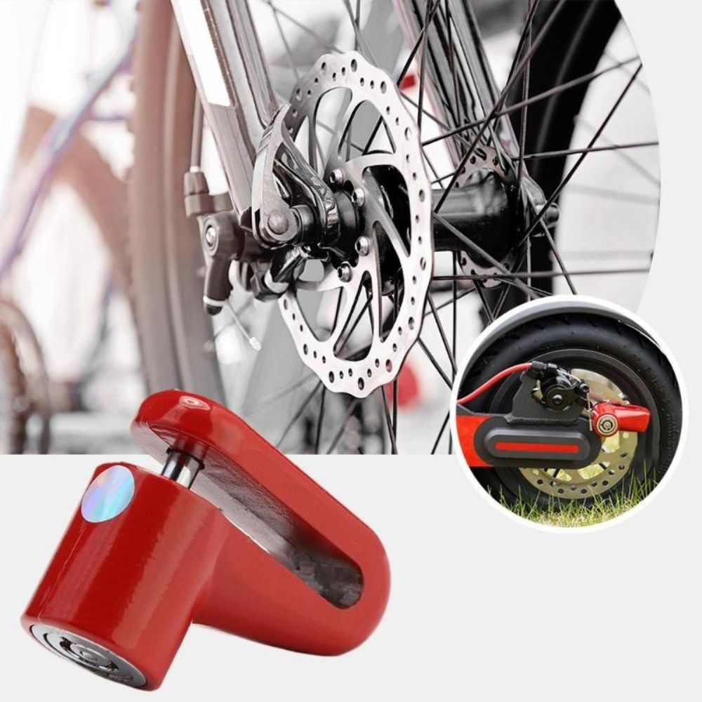 Bộ Khóa Phanh Đĩa 7mm Bằng Thép Chống Trộm 1 Ổ Khóa + 2 Chìa Cho Xe Đạp Leo Núi