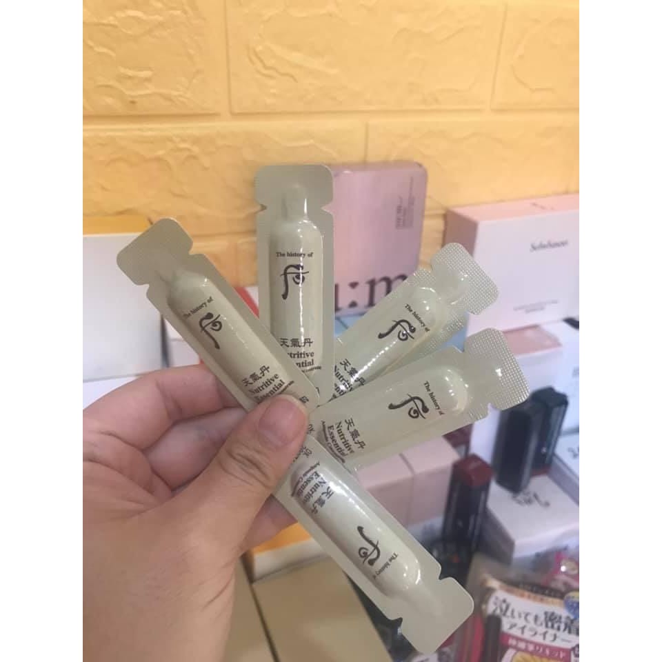(Gói) Tinh chất sâm núi dưỡng da chống lão hoá mạnh mẽ Whoo Nutritive Esential Ampoule Concentrate 1ml (1 gói) | BigBuy360 - bigbuy360.vn