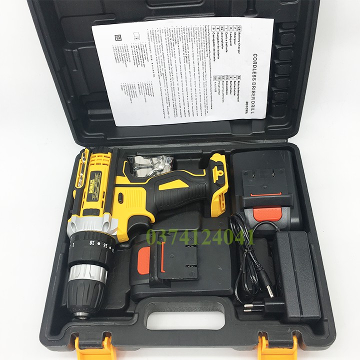 [TẶNG MŨI KHOAN ] Máy khoan dewalt 26v 3 CHỨC NĂNG ,Bắn vít, khoan tường, khoan gỗ - Có sẵn 2 pin - Giá rẻ bất ngờ