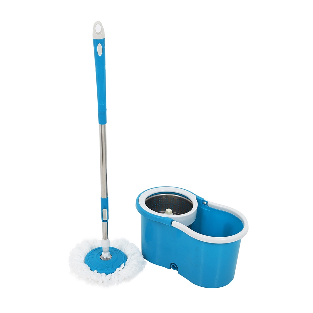HomeBase Me Living Bộ cây lau nhà quay bằng thép không gỉ TAIKU W45xH25xD23cm màu xanh da trời