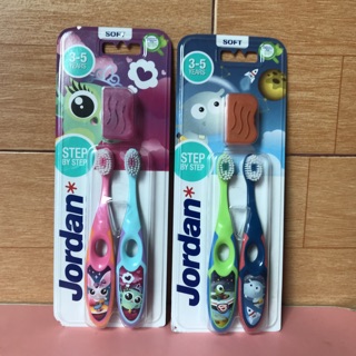 Combo 2 bàn chải đánh răng bé jordan step 2(3-5tuổi)