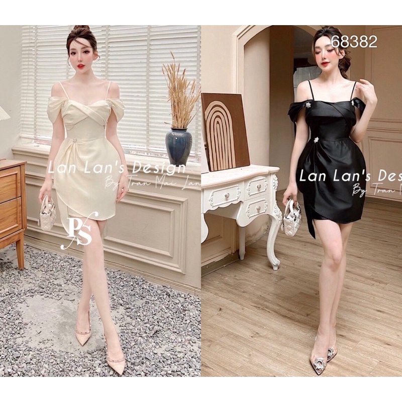 Đầm tacta khuy đá