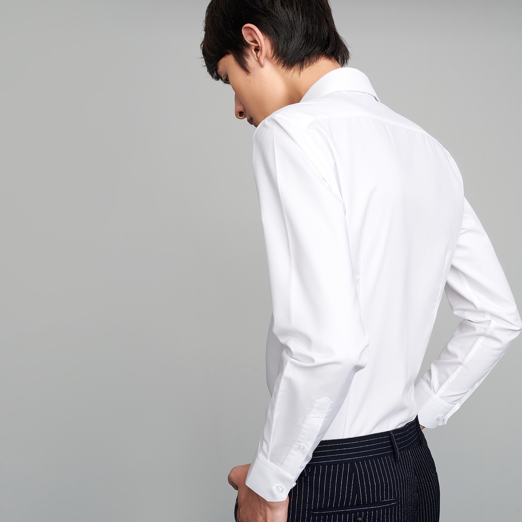 HLA - Áo Sơ Mi Nam Dài Tay Simple and Pure Color Long Sleeve Formal Shirt