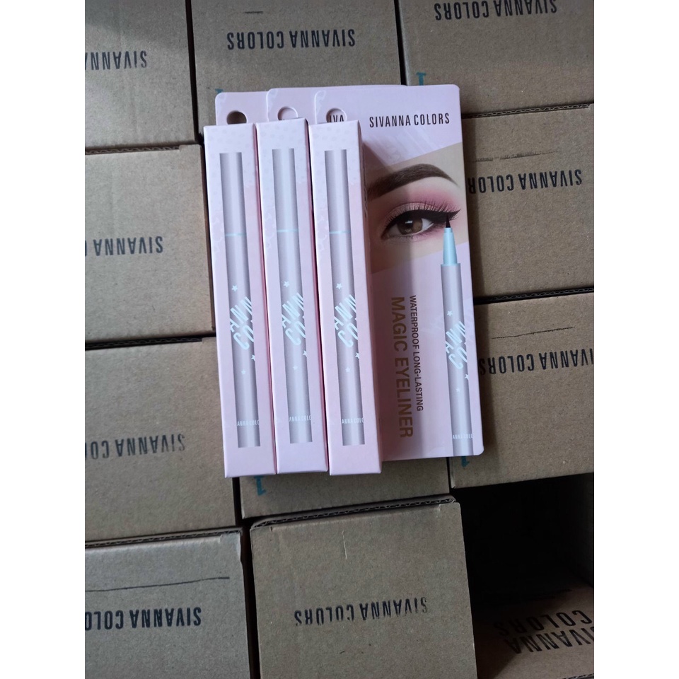 Bút Kẻ Mắt Nước Sivanna Waterproof Long Lasting Magic Eyeliner HF5064 Chống Thấm Nước  - Nội địa Thái