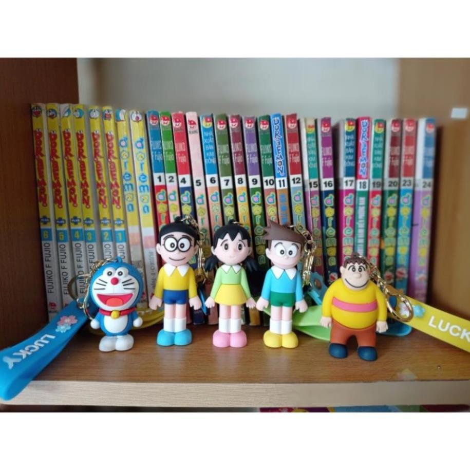 Móc Khoá Hoạt Hình 3D Cao Cấp Doremon Nobita Xuka Xeko Chaien Siêu Xịn Xò