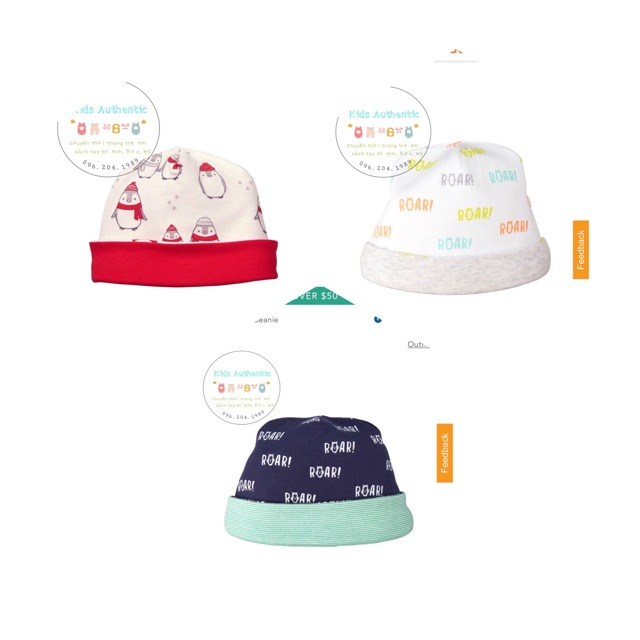 Mũ Gymboree aut cho bé