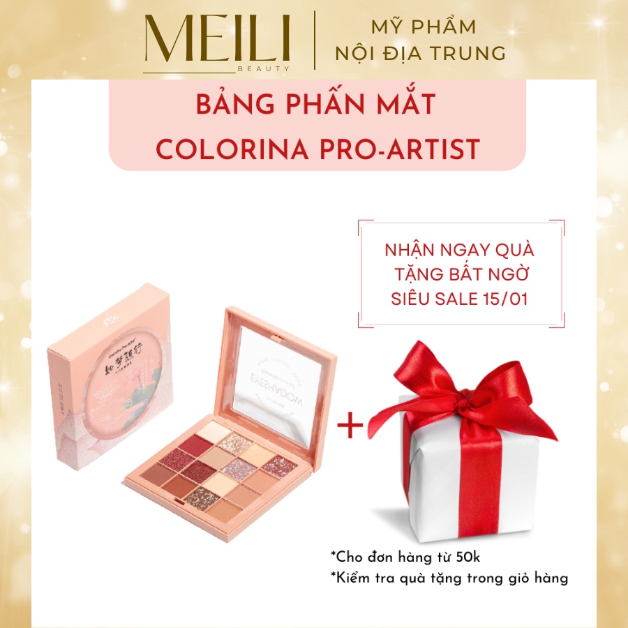 Bảng Phấn Mắt Trang Điểm Colorina Pro-Artist 16 Ô Màu Sắc Long Lanh Quyến Rũ Chính Hãng Nội Địa Trung - Meili Beauty