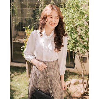 Sơ mi cổ nơ ( S M )