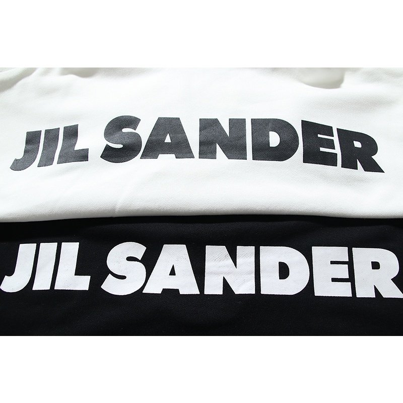 Jil SAND * Áo Sweater Nửa Vòng Chân Dáng Rộng In LOGO Chữ Mới Tối Giản Cho Cặp Đôi Nam Và Nữ