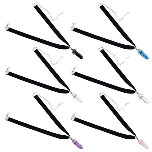 Vòng cổ dây vải đính đá xinh xắn