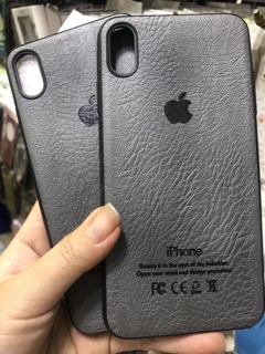 Ốp Iphone Xs max dẻo vân giả da