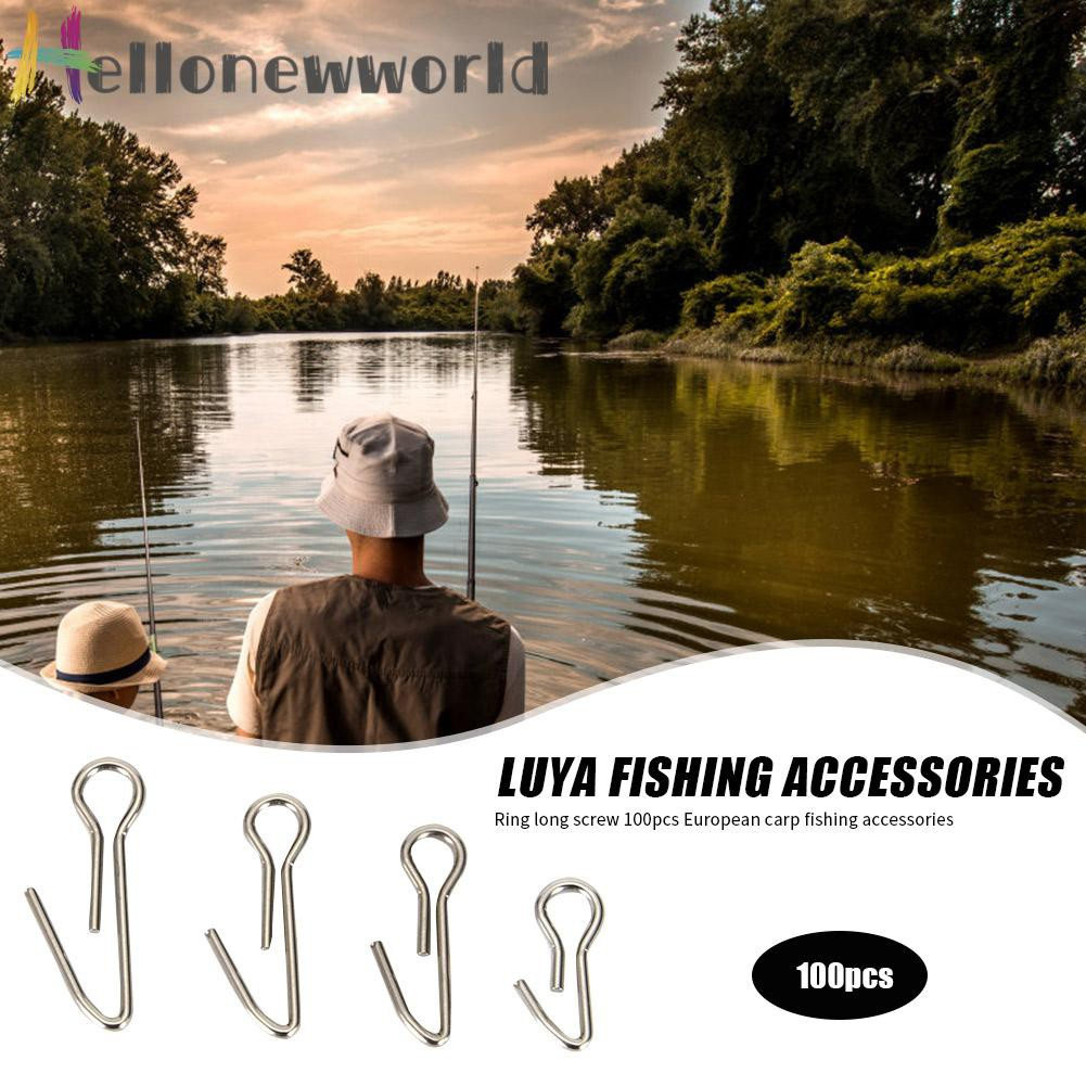 Hellonewworld 100pcs Fishing Hook Connecting Pins Fixed Lock Assist Soft Bait Gear Tackle