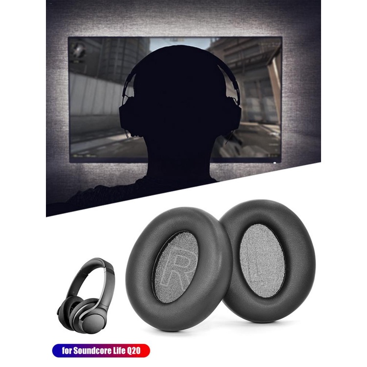 Đệm Bọc Bảo Vệ Tai Nghe Chụp Đầu Bằng Memory Foam Thay Thế Chuyên Dụng Cho Anker Soundcore Life Q20 / Q20 BT