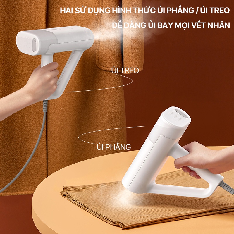 Bàn là hơi nước cầm tay Deerma Hs100 bàn ủi hơi nước cầm tay công suất 1000W là phẳng nhiều chất liệu.