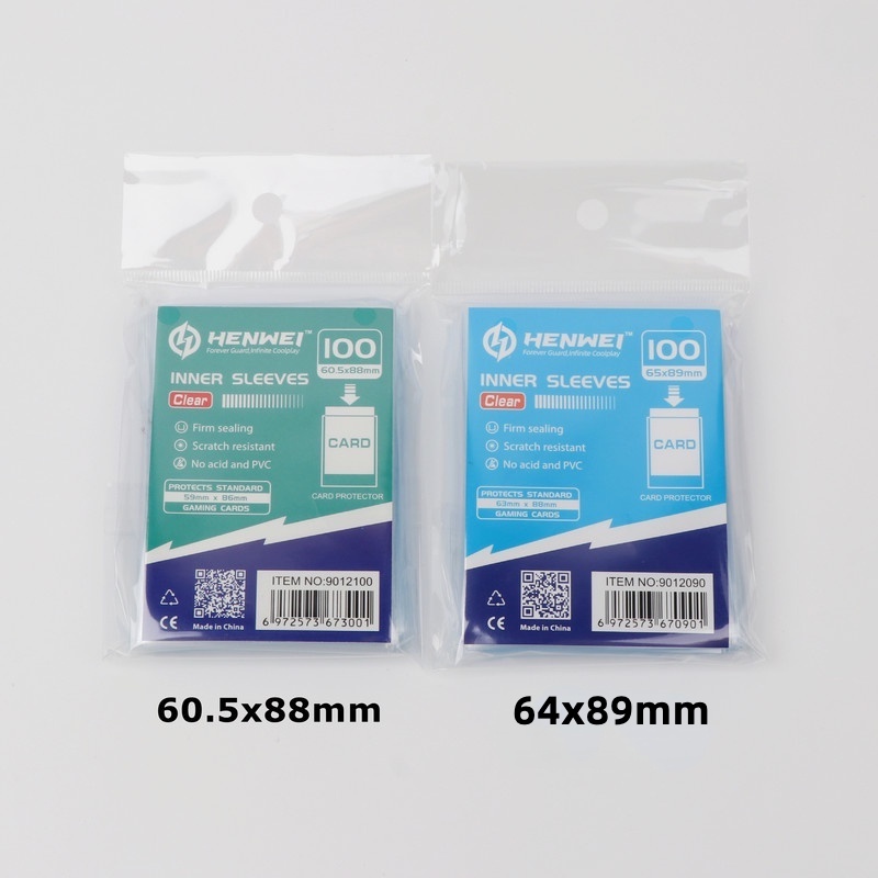 Gói 100 bao bảo vệ thẻ game / thẻ ảnh lomo chưa được niêm phong DIY kích thước 64*89mm