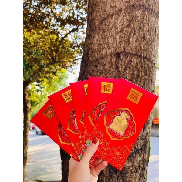 COMBO 10 CÁI LOẠI 1 VÀNG 24K LÌ XÌ THẦN TÀI 2 MẶT+ PHIẾU THẺ