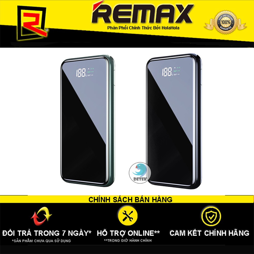 Pin Dự Phòng Không Dây 10000mah sạc nhanh Fast Charging Remax RPP-2 Sinyo Series (Đen,x