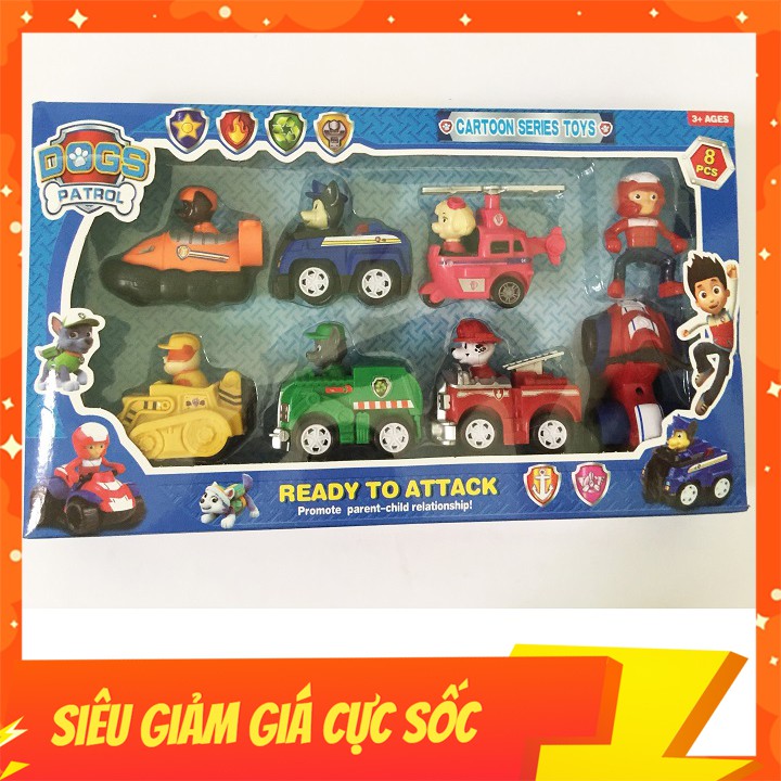 Đồ Chơi Đội Chó Cứu Hộ Gồm 7 Nhân Vật, Màu Sắc Đa Dạng, Mô Phỏng Phim Hoạt Hình Của Bé