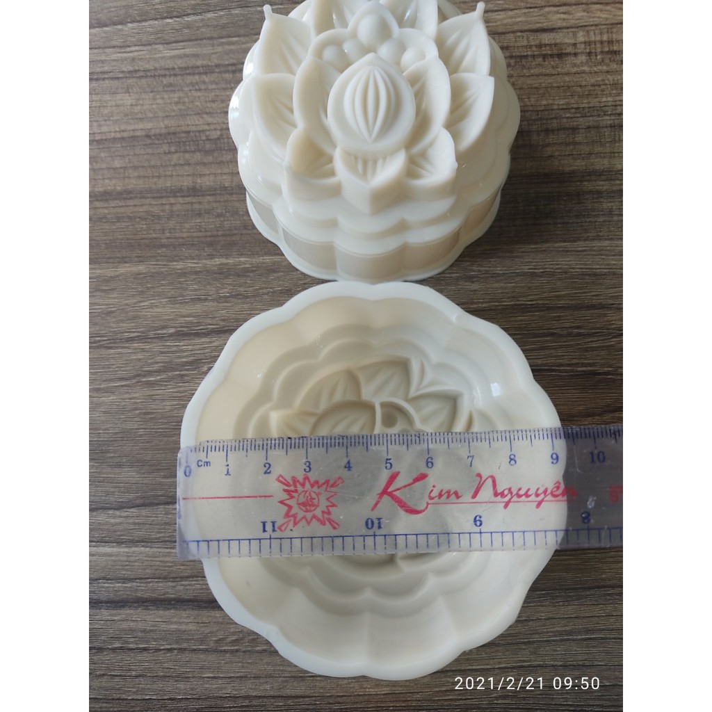 2 KHUÔN RAU CÂU TRUNG THU HÌNH HOA SEN 10 x 4.5