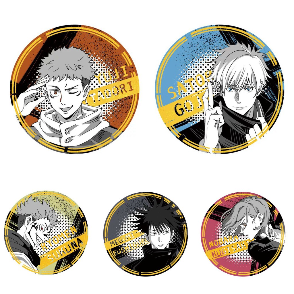 Huy hiệu cài áo IN HÌNH Jujutsu Kaisen Chú thuật hồi chiến anime chibi dễ thương tiện lợi m6