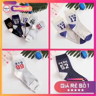 TẤT BÓNG CHÀY Hàng Xịn Cổ Cao In Hình Số Phong Cách Bóng Chày Cá Tính Năng Động