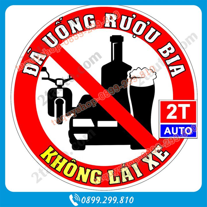 01 STICKER LOGO ĐÃ UỐNG RƯỢU BIA KHÔNG LÁI XE, DÁN TRANG TRÍ Ô TÔ XE MÁY, kích thước 12cm,SKU: 196