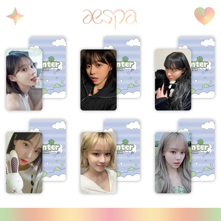 SET 6 CARD DESIGN 4 THÀNH VIÊN AESPA