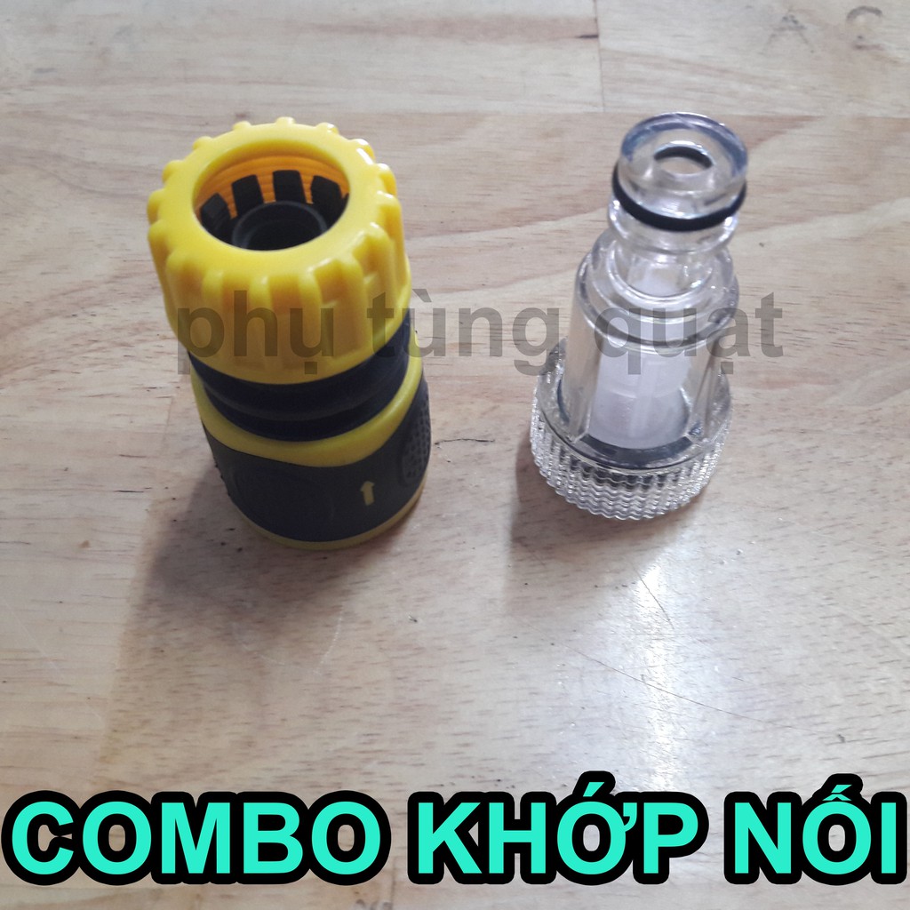 Combo khớp nối nhanh cho máy rửa xe mini gia đình áp lực - phụ tùng máy rửa xe và cút lọc nước