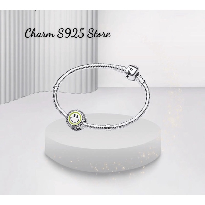 combo bộ vòng tay mix 1 hạt charm pan Ale mặt cười bạc s925 cao cấp