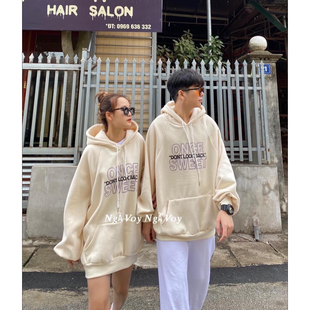 Áo Hoodie Once Sweet Màu Be Siêu Tôn Da Samsam4896
