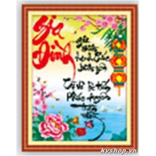 Tranh Đính Đá ABC 3D Gia Đình Hạnh Phúc Bình Yên Y83 (KHÁCH TỰ ĐÍNH) KT:72X55CM