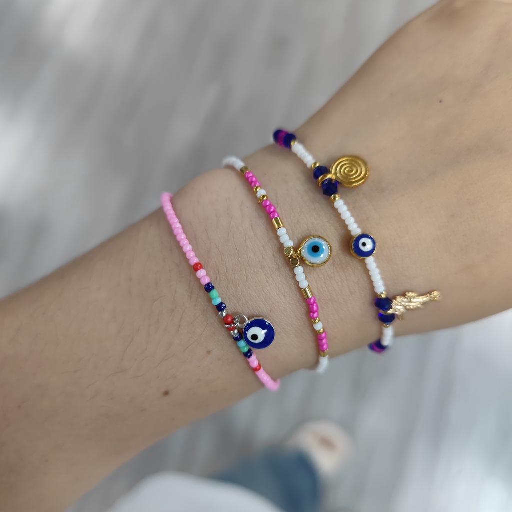 Vòng đeo tay RINHOO FRIENDSHIP chuỗi hạt ngọc trai nhân tạo bằng hợp kim thời trang Hàn Quốc cho nam và nữ