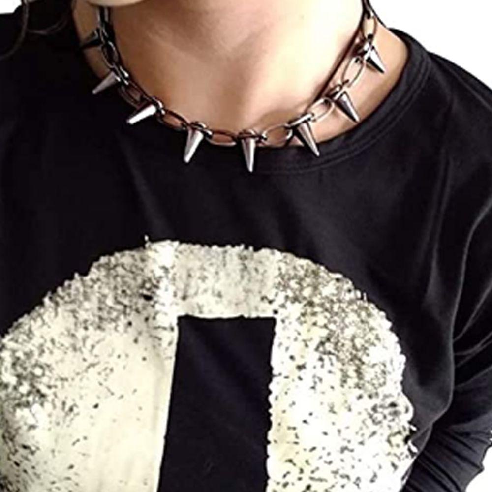 Dây Chuyền Choker Đính Đinh Tán Phong Cách Hip Hop Harajuku Cho Nam Và Nữ