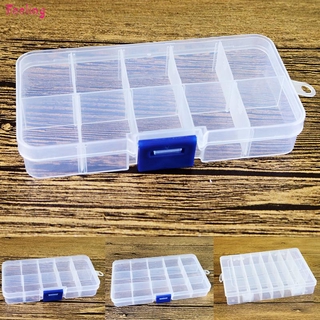 1 Hộp Đựng Bông Tai Bằng Nhựa Màu Trắng Thời Trang Có Ngăn Đựng Đinh Ốc