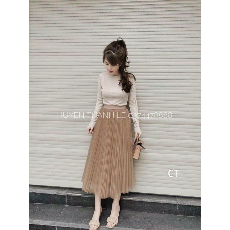 Chân váy dài xếp li siêu đẹp. 6 màu | BigBuy360 - bigbuy360.vn