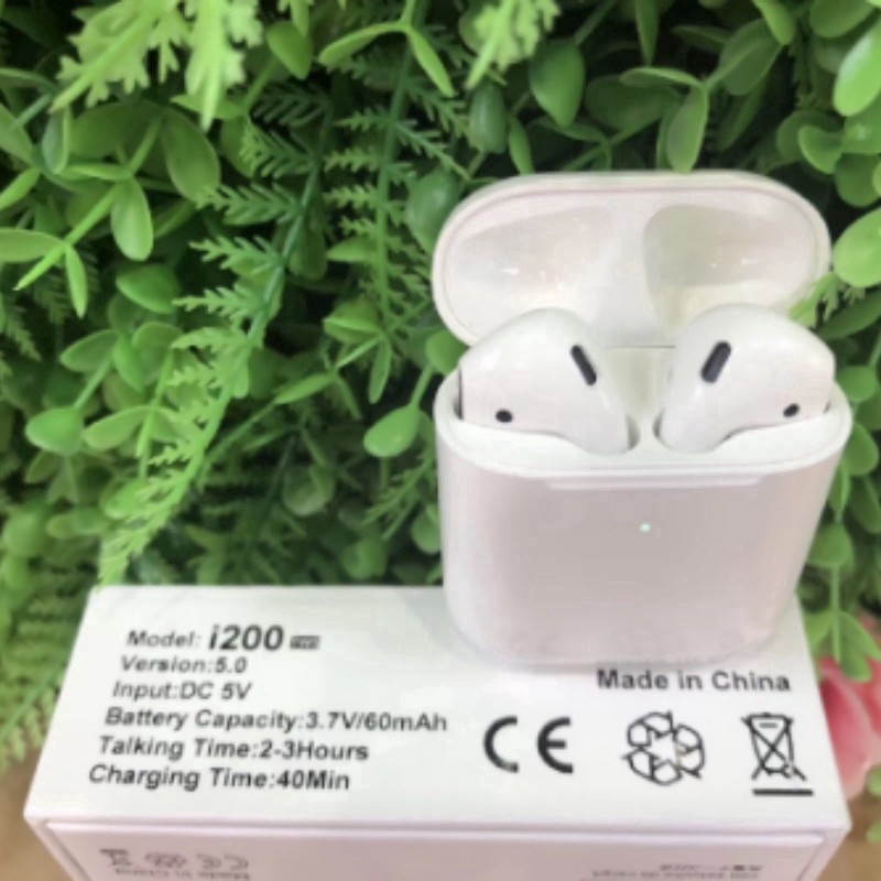 [Mã ELFLASH5 giảm 20K đơn 50K] Tai nghe bluetooth i200 TWS kết nối không dây - BH 1 đổi 1