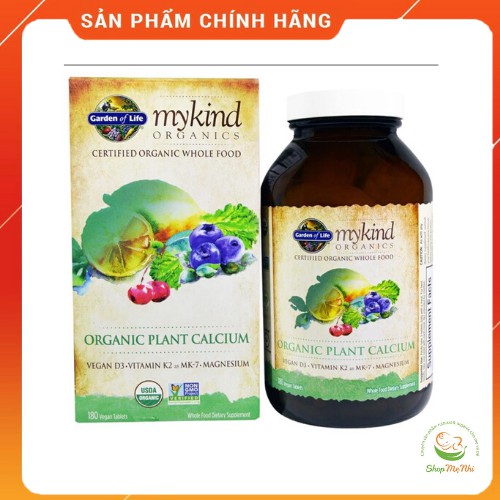 Canxi hữu cơ Mykind garden of life 180v- organic plant calcium. thumbnail