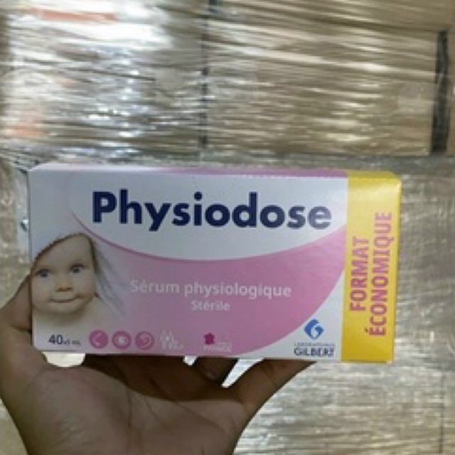 Muối hồng Physiodose Pháp 40 ống 1ml mẫu mới