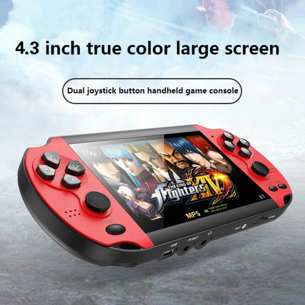 Máy Chơi Game Cầm Tay X7 - Có sẵn 900 game, Màn Hình 4.3 Inch, Hỗ Trợ Chơi Game, Nghe Nhạc, Xem Phim, Đọc Sách, Tải Game