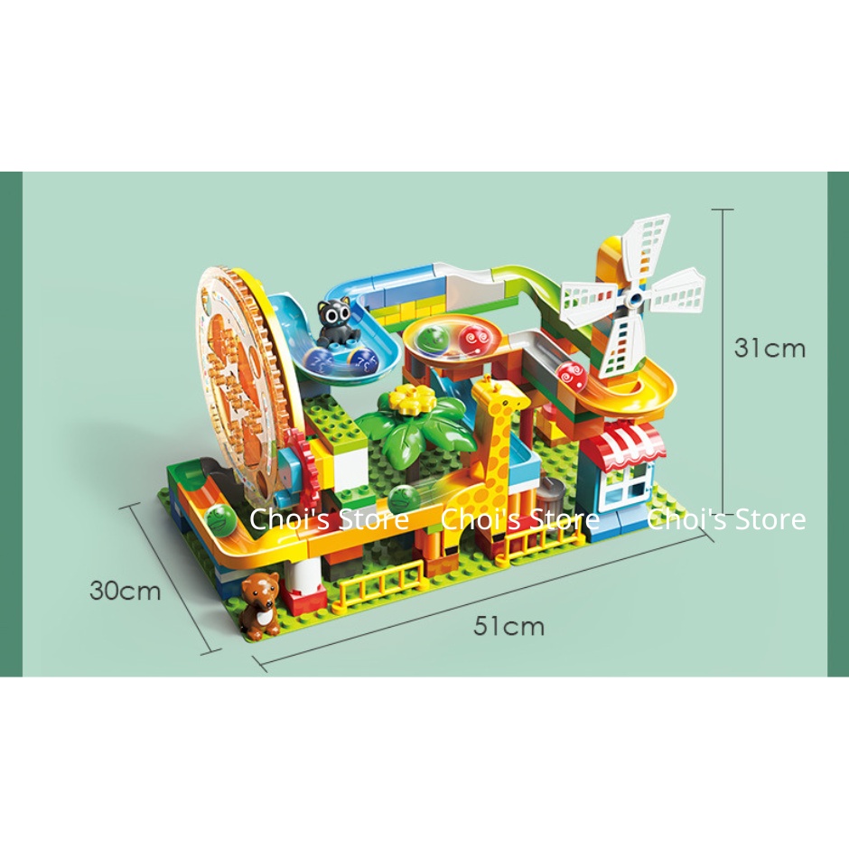 Đồ chơi xếp hình, lắp ghép lego trượt bi FEELO 188 chi tiết, nhựa ABS cao cấp