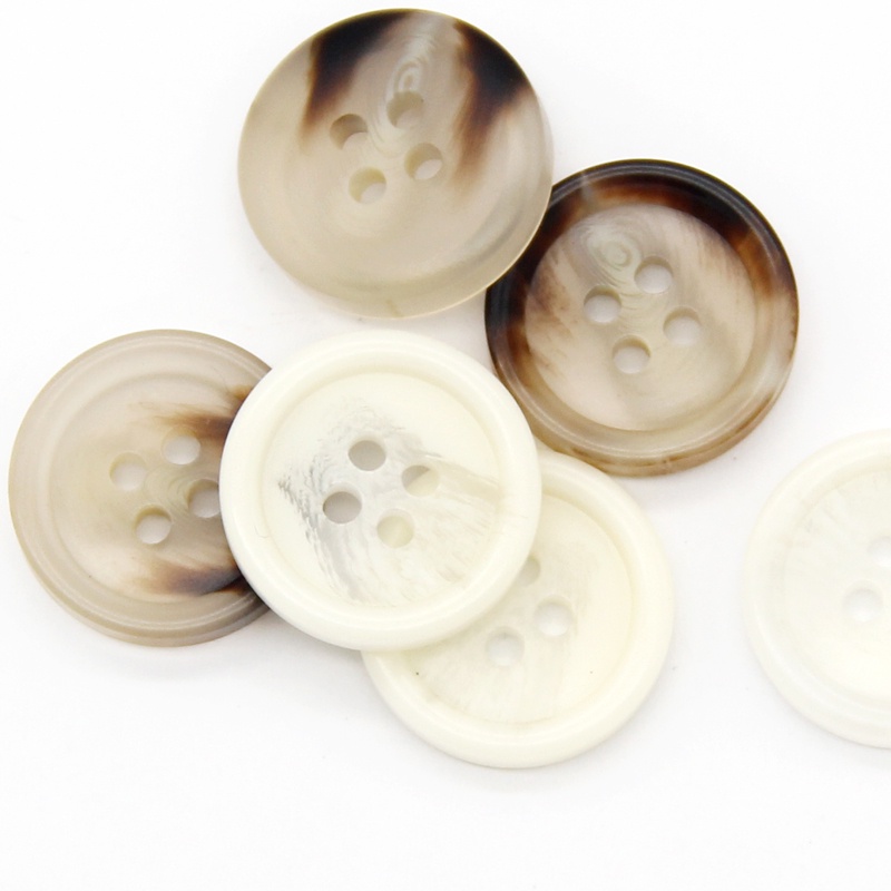 Set 10 Nút Nhựa Hình Sừng Kích Thước 25 / 30mm Màu Be / Nâu / Nâu Trang Trí Áo Khoác / Áo Khoác Thời Trang