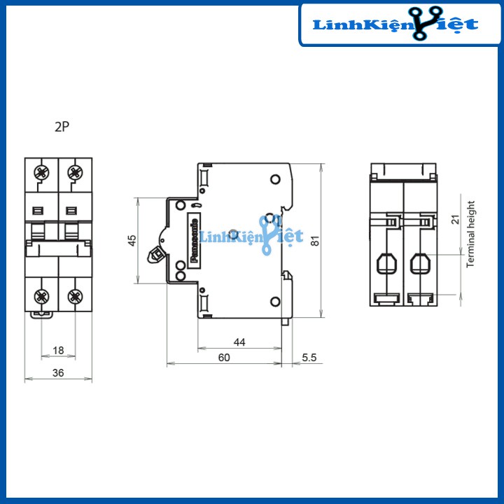 Aptomat Nổi 10A Panasonic Cầu Dao Tự Động